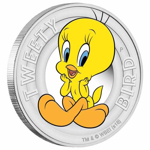 Perth-Mint-New-Release:-Looney-Tunes-�-Tweety-Bird-2018-1/2oz-Silver-Proof-Coin